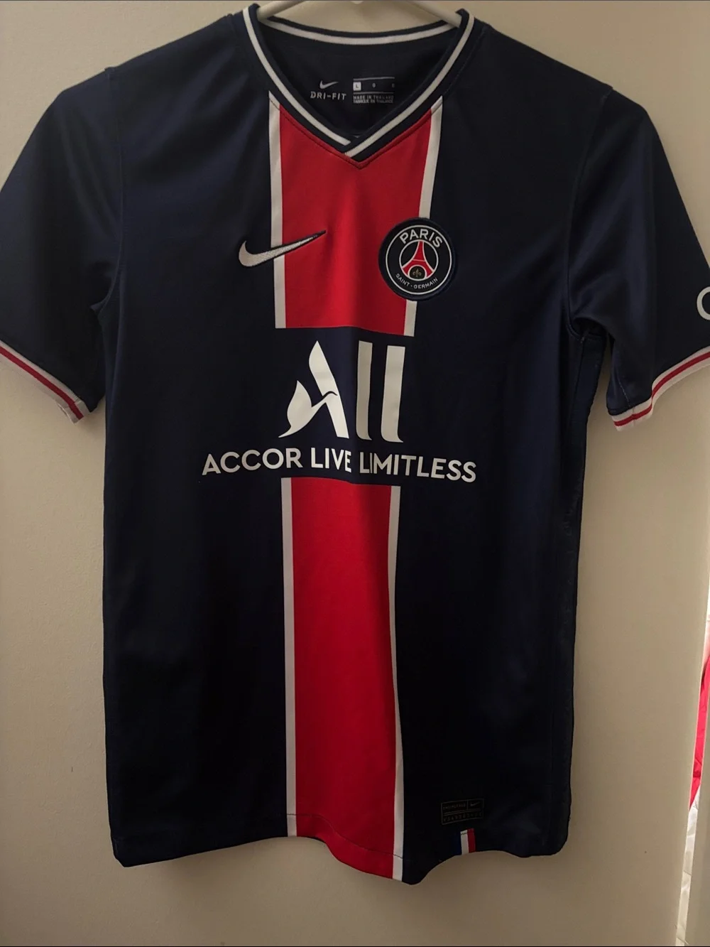 Nike Paris Saint-Germain Navy with Red Center Stripe Jersey